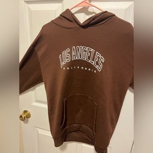 Brown Los Angeles California SHEIN Hoodie